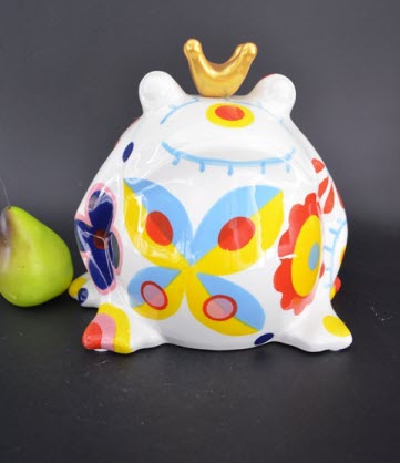 Pomme Pidou L - Decoratie King Frog Freddy, Blossom Bliss, White