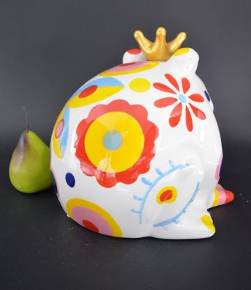 Pomme Pidou L - Decoratie King Frog Freddy, Blossom Bliss, White