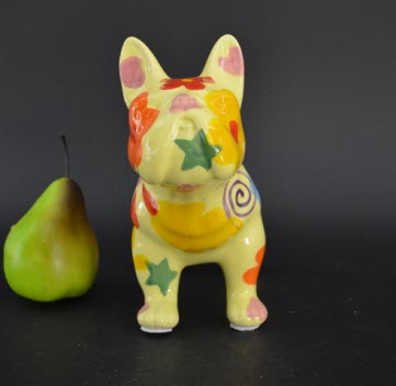 Pomme Pidou M - Spaarpot French Bulldog Jack, Blossom Bliss, Yellow