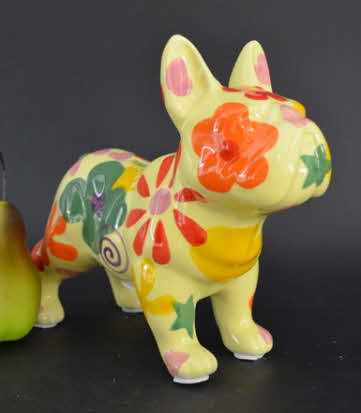 Pomme Pidou M - Spaarpot French Bulldog Jack, Blossom Bliss, Yellow