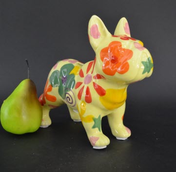 Pomme Pidou M - Spaarpot French Bulldog Jack, Blossom Bliss, Yellow