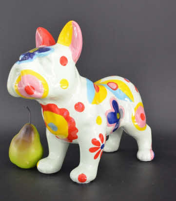 Pomme Pidou L - Decoratie French Bulldog Jack, Blossom Bliss, Green - LIMITED EDITION