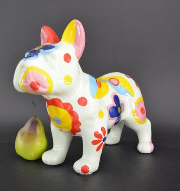 Pomme Pidou L - Decoratie French Bulldog Jack, Blossom Bliss, Green - LIMITED EDITION