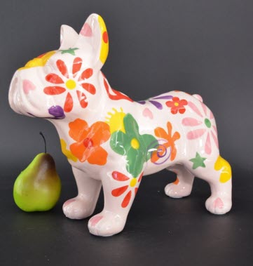 Pomme Pidou L - Decoratie French Bulldog Jack, Blossom Bliss, Rose - LIMITED EDITION