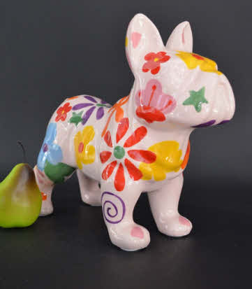 Pomme Pidou L - Decoratie French Bulldog Jack, Blossom Bliss, Rose - LIMITED EDITION