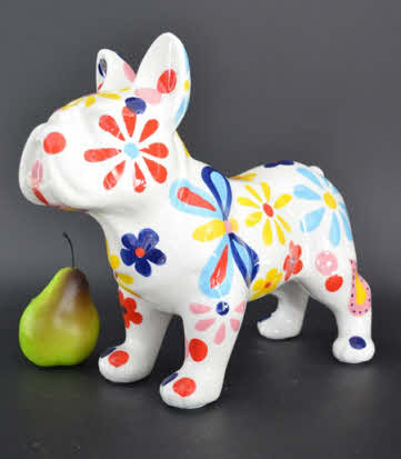 Pomme Pidou L - Decoratie French Bulldog Jack, Blossom Bliss, White - LIMITED EDITION